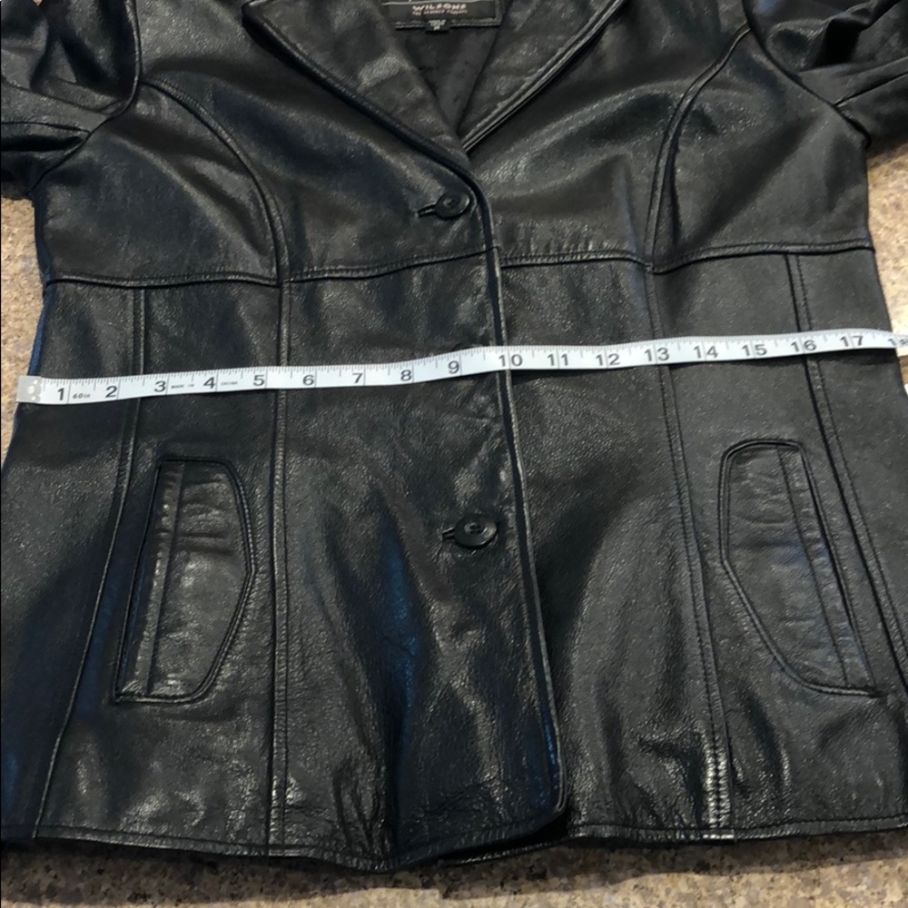 Wilsons Maxima Leather Jacket Coat Black Size Medium - Picture 9 of 17